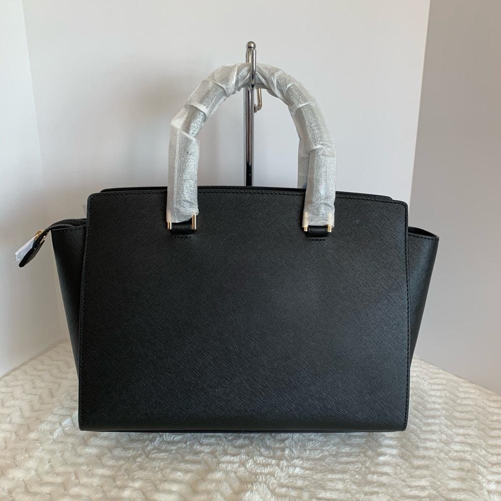 NWT Michael Kors Selma LG TZ Satchel - Blk - Picture 4 of 8